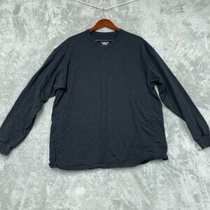 Nike Long Sleeve Tee Black Loose Fit XL Cotton Mens Top a1389
